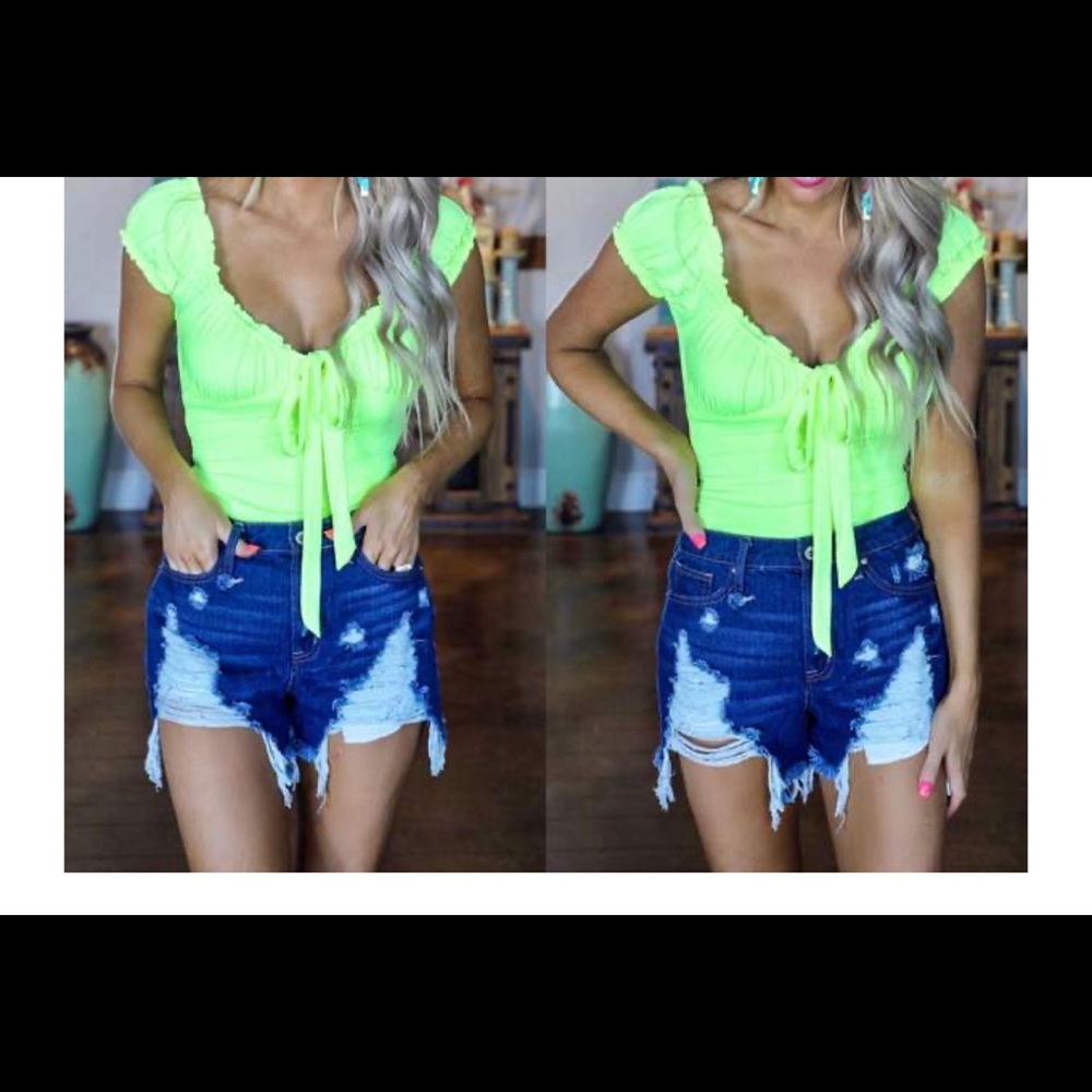 Neon Yellow Milk Maid Bodysuit - NEW
